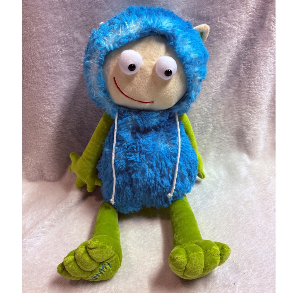 Scentsy Buddy Gilly the Alien Plush Blue Hoodie Green Monster Stuffed Animal